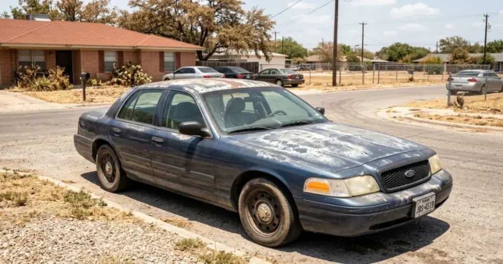 Swirl marks on car paint caused by automatic brush car wash in San Antonio